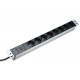 ASSMANN Electronic DIGITUS 1U ALUMINUM PDU 10A PLUG 250VAC 50 60HZ 8XOUTLET DN-95410